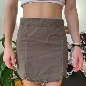Olive Green Mini Skirt Size S